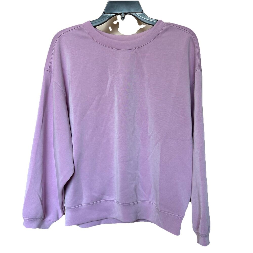 The Greii Sweatshirt Women’s Med Purple Baggy Boxy Soft Oversized Minimalist